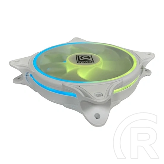 LC Power LC-CF-120-ARGB-W hűtő ventilátor (120 mm, FDB, 800-1300 rpm, 6 tűs, ARGB, fehér)