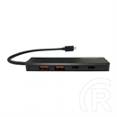 LC Power LC-HUB-U3-4-C USB hub (2x USB-A, 2x USB-C, 1x USB-C tápellátás, USB 3.2 Gen2x1 10 Gb/s)