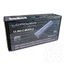 LC Power LC-M2-C-MULTI-2 külső ház (M.2, NVMe, SATA, USB-C, USB 3.2 Gen 2, antracit)