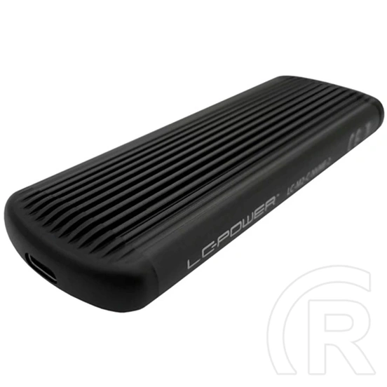 LC Power LC-M2-C-NVME-2X2-RAID külső ház (M.2, NVMe, USB-C 3.2 Gen 2x2, RAID 0/1/LARGE, fekete)