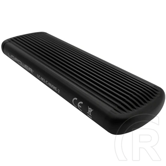 LC Power LC-M2-C-NVME-2X2-RAID külső ház (M.2, NVMe, USB-C 3.2 Gen 2x2, RAID 0/1/LARGE, fekete)