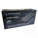 LC Power LC-M2-C-NVME-3 külső ház (M.2, NVMe, USB 3.2 Gen 2, USB-C, antracitszürke)
