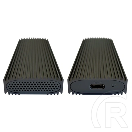 LC Power LC-M2-C-NVME-3 külső ház (M.2, NVMe, USB 3.2 Gen 2, USB-C, antracitszürke)
