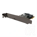 LC Power LC-PCI-C-USB32-2X2 PCIe adapter kártya (USB 3.2 Gen 2x2, USB-C, PCIe x4, külső NVMe M.2, LED, 20 Gb/s, fekete)