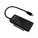 LC Power USB-C > SATA és NVMe átalakító LC-ADA-USB-SATA-NVME (2,5"/3,5" SATA, M.2 2230/2242/2260/2280, M- és B+M key)