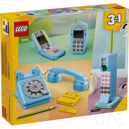LEGO® Creator 3 az 1-ben Retró telefon, nosztalgikus és vintage játék telefon 31174