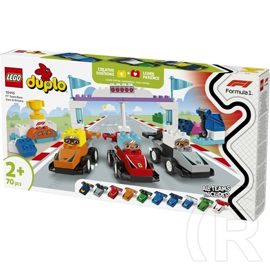 LEGO® DUPLO® Városi kalandok F1® versenyautók és pilóták, építőjáték a családi szórakozáshoz 10445