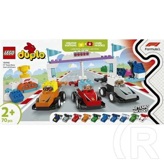 LEGO® DUPLO® Városi kalandok F1® versenyautók és pilóták, építőjáték a családi szórakozáshoz 10445