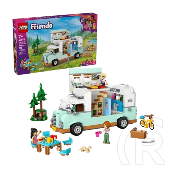 LEGO® Friends Barátság lakóautós kaland, építőszett a vidám történetekhez 42663