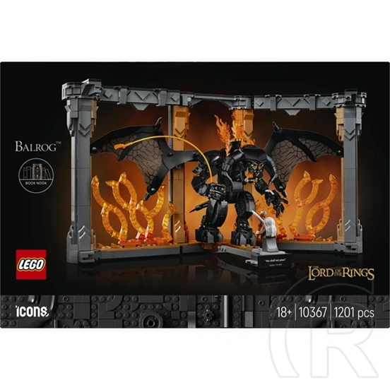 LEGO® Icons Könyvkuckó: A Gyűrűk Ura: Balrog™, dekorációs szett a könyvespolcra 10367