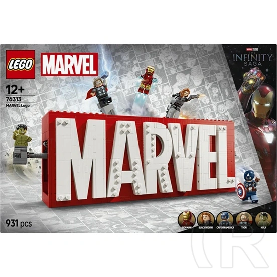LEGO® Marvel: MARVEL logó és minifigurák, gyűjthető és megépíthető szett 76313