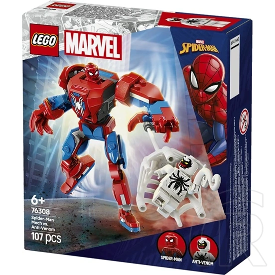 LEGO® Marvel Pókember robot vs. Anti-Venom, megépíthető játékfigurákat tartalmazó szett 76308