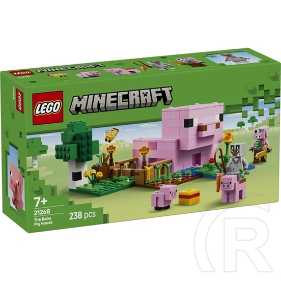 LEGO® Minecraft® A kismalac háza, állatos gamer-építőjáték gyerekeknek 21268