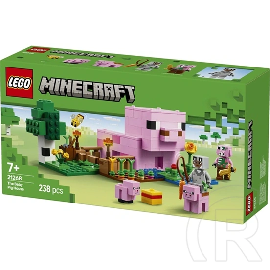 LEGO® Minecraft® A kismalac háza, állatos gamer-építőjáték gyerekeknek 21268