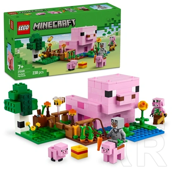 LEGO® Minecraft® A kismalac háza, állatos gamer-építőjáték gyerekeknek 21268