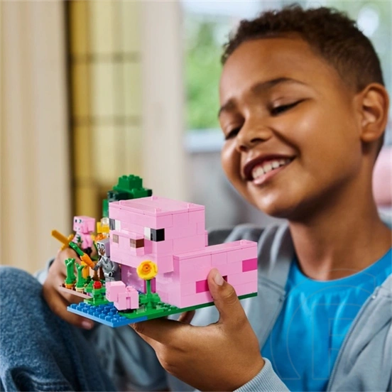 LEGO® Minecraft® A kismalac háza, állatos gamer-építőjáték gyerekeknek 21268