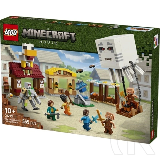 LEGO® Minecraft® A szellemléghajó és falutámadás, ajándék játék gamereknek, gyermekeknek 21273