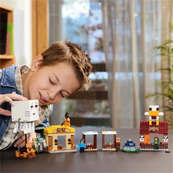 LEGO® Minecraft® A szellemléghajó és falutámadás, ajándék játék gamereknek, gyermekeknek 21273