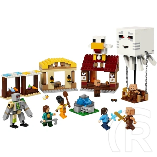 LEGO® Minecraft® A szellemléghajó és falutámadás, ajándék játék gamereknek, gyermekeknek 21273