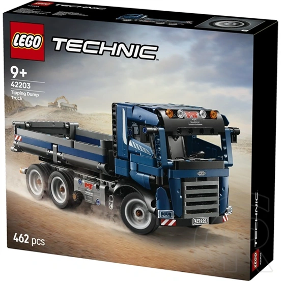 LEGO® Technic Billenőplatós teherautó, kék színű, játék építőipari munkagépet tartalmazó szett 42203