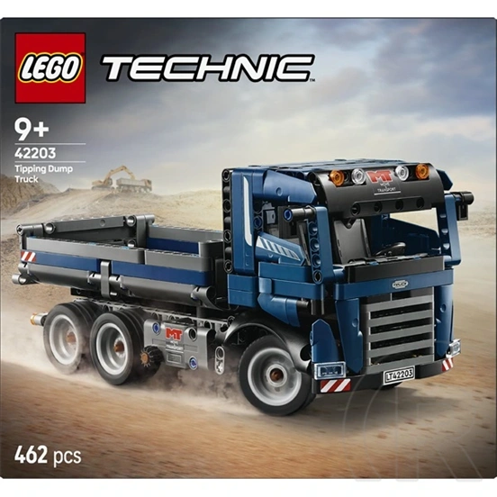 LEGO® Technic Billenőplatós teherautó, kék színű, játék építőipari munkagépet tartalmazó szett 42203