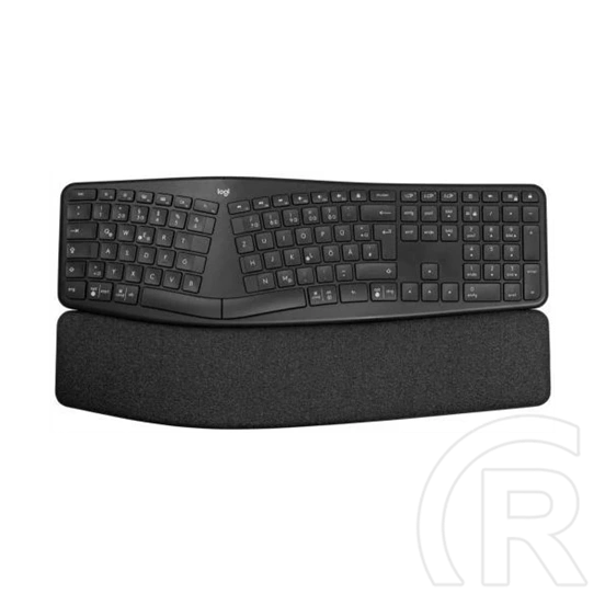 LOGITECH K860 ergonomikus vezeték nélküli billentyűzet (grafitszürke, Logi Bolt/Bluetooth, HU, gravírozott)