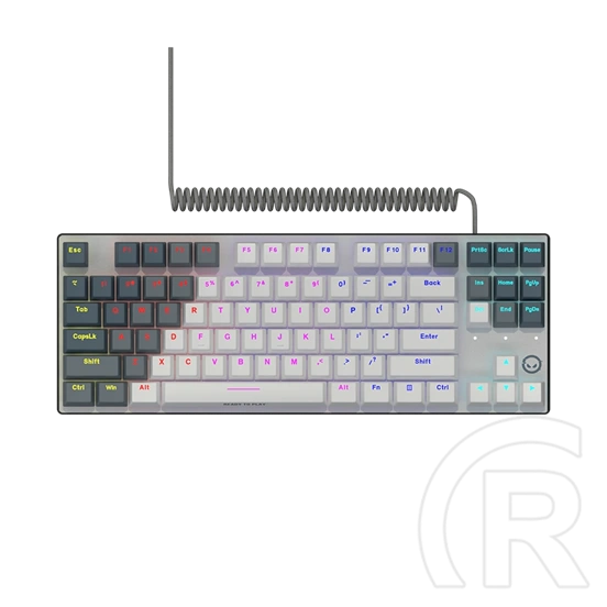 LORGAR Azar 514TKL mechanikus gamer billentyűzet (Dream Switches, USB, US, fehér)