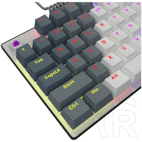 LORGAR Azar 514TKL mechanikus gamer billentyűzet (Dream Switches, USB, US, fehér)