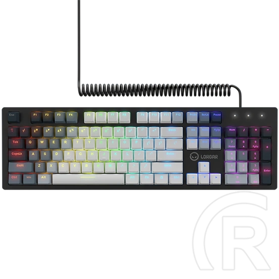 LORGAR Azar 514 mechanikus gamer billentyűzet (Dream Switches, USB, US, fehér)