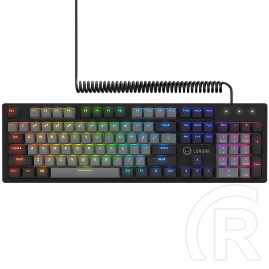LORGAR Azar 514 mechanikus gamer billentyűzet (Dream Switches, USB, Us, fekete)