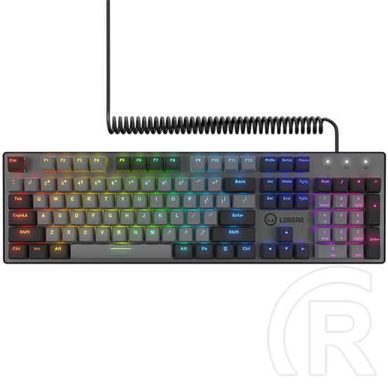 LORGAR Azar 514 mechanikus gamer billentyűzet (Dream Switches, USB, Us, fekete)
