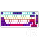 LORGAR KBP7075W vezeték nélküli 75%-os mechanikus gamer billentyűzet (Toxic Purple, USB/Bluetooth, US, fehér)