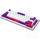 LORGAR KBP7075W vezeték nélküli 75%-os mechanikus gamer billentyűzet (Toxic Purple, USB/Bluetooth, US, fehér)