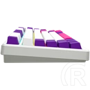 LORGAR KBP7075W vezeték nélküli 75%-os mechanikus gamer billentyűzet (Toxic Purple, USB/Bluetooth, US, fehér)