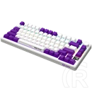 LORGAR KBP7075W vezeték nélküli 75%-os mechanikus gamer billentyűzet (Toxic Purple, USB/Bluetooth, US, fehér)