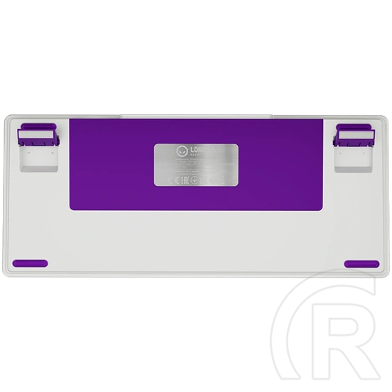 LORGAR KBP7075W vezeték nélküli 75%-os mechanikus gamer billentyűzet (Toxic Purple, USB/Bluetooth, US, fehér)