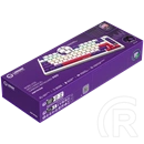 LORGAR KBP7075W vezeték nélküli 75%-os mechanikus gamer billentyűzet (Toxic Purple, USB/Bluetooth, US, fehér)