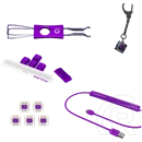 LORGAR KBP7075W vezeték nélküli 75%-os mechanikus gamer billentyűzet (Toxic Purple, USB/Bluetooth, US, fehér)