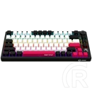 LORGAR KBP7075W vezeték nélküli 75%-os mechanikus gamer billentyűzet (Toxic Purple, USB/Bluetooth, US, fekete/piros)