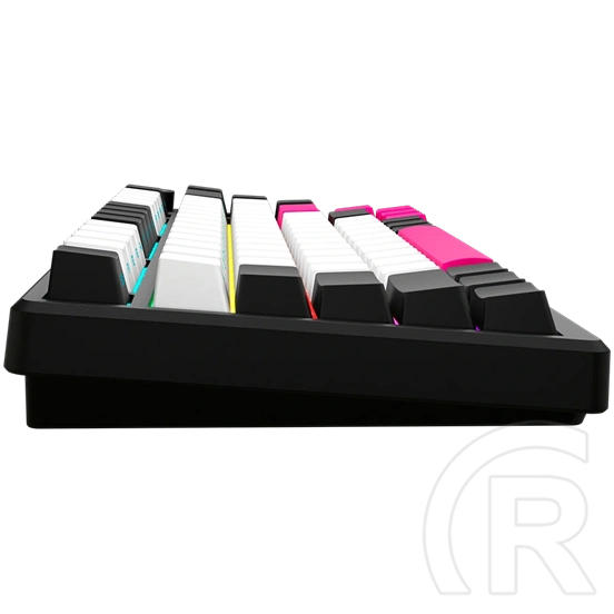 LORGAR KBP7075W vezeték nélküli 75%-os mechanikus gamer billentyűzet (Toxic Purple, USB/Bluetooth, US, fekete/piros)