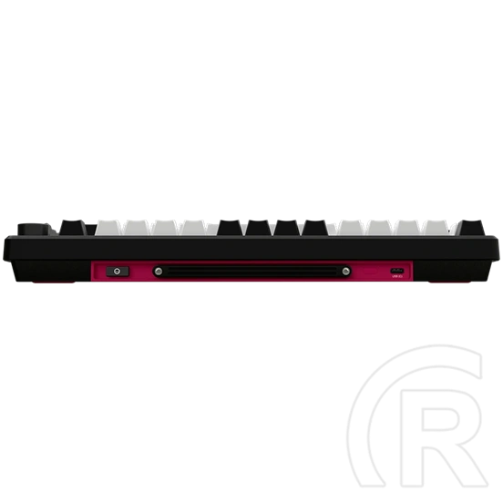LORGAR KBP7075W vezeték nélküli 75%-os mechanikus gamer billentyűzet (Toxic Purple, USB/Bluetooth, US, fekete/piros)