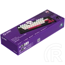 LORGAR KBP7075W vezeték nélküli 75%-os mechanikus gamer billentyűzet (Toxic Purple, USB/Bluetooth, US, fekete/piros)