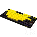 LORGAR KBP7075W vezeték nélküli 75%-os mechanikus gamer billentyűzet (Toxic Purple, USB/Bluetooth, US, fekete/sárga)