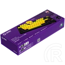 LORGAR KBP7075W vezeték nélküli 75%-os mechanikus gamer billentyűzet (Toxic Purple, USB/Bluetooth, US, fekete/sárga)