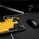 LORGAR KBP7075W vezeték nélküli 75%-os mechanikus gamer billentyűzet (Toxic Purple, USB/Bluetooth, US, fekete/sárga)