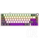 LORGAR KBP70MW vezeték nélküli 65%-os mechanikus gamer billentyűzet (Toxic Purple, USB/Bluetooth, US, bézs)