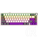 LORGAR KBP70MW vezeték nélküli 65%-os mechanikus gamer billentyűzet (Toxic Purple, USB/Bluetooth, US, bézs)
