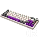 LORGAR KBP70MW vezeték nélküli 65%-os mechanikus gamer billentyűzet (Toxic Purple, USB/Bluetooth, US, bézs)