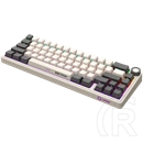 LORGAR KBP70MW vezeték nélküli 65%-os mechanikus gamer billentyűzet (Toxic Purple, USB/Bluetooth, US, bézs)