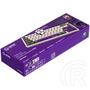 LORGAR KBP70MW vezeték nélküli 65%-os mechanikus gamer billentyűzet (Toxic Purple, USB/Bluetooth, US, bézs)
